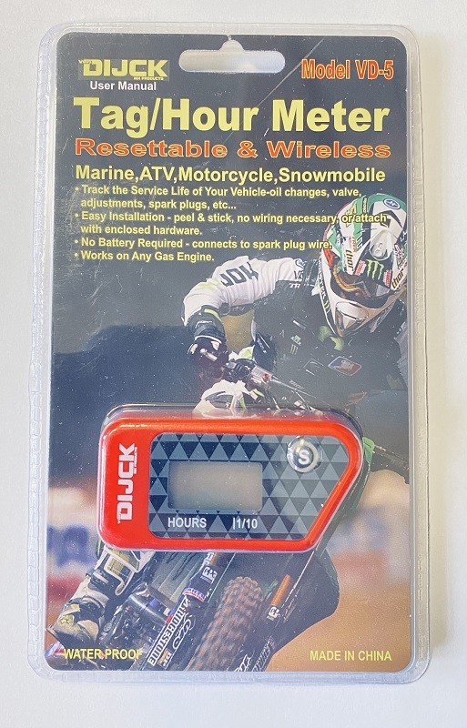 Urenteller > VD VD5 Hour Meter Resetable RED WL Van Dijck